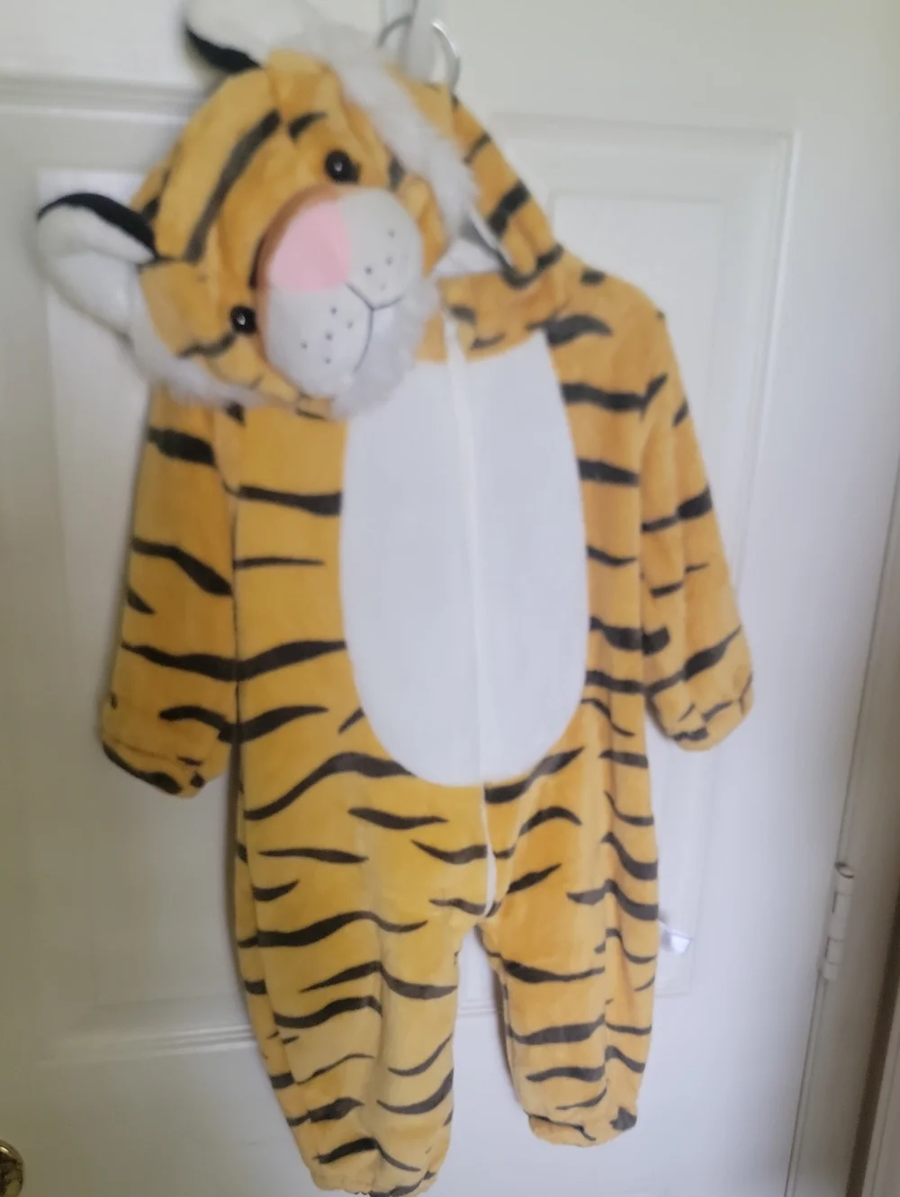 Tiger Plush Hooded Kids One-Piece Romper
